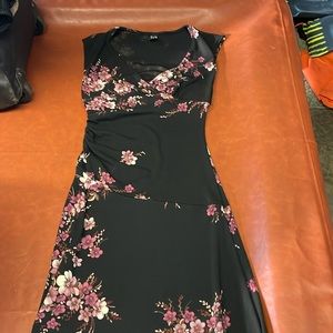 black with purple flowers Windsor dress